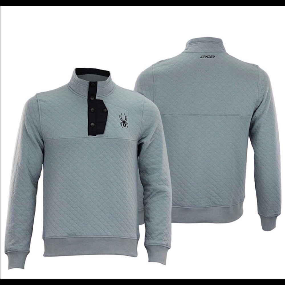 Spider Quilted Fleece Pullover-Snap on Buttons